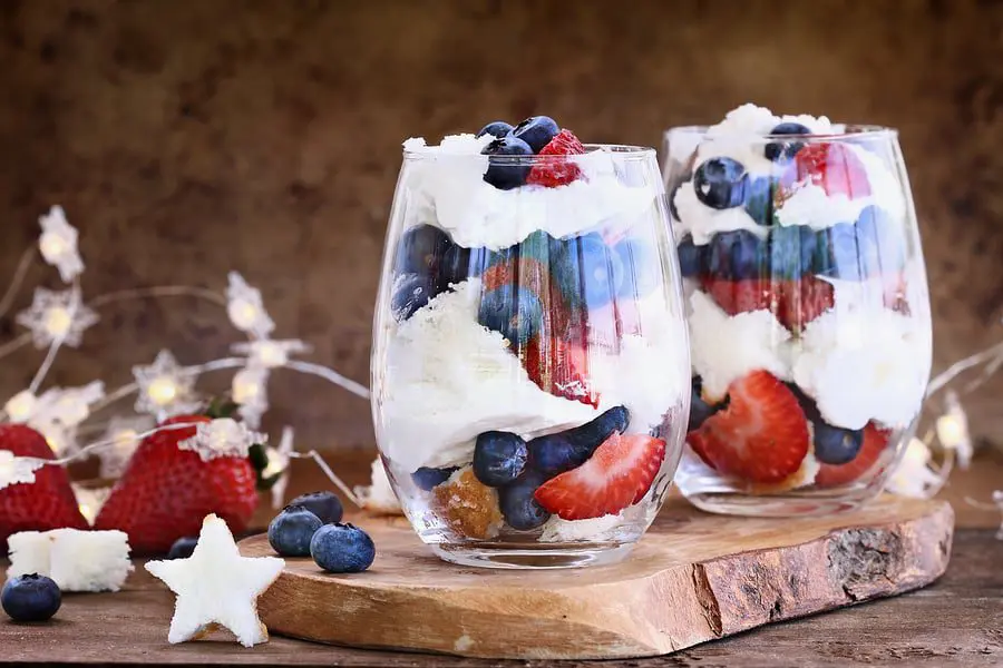 red white and blue fruit dessert