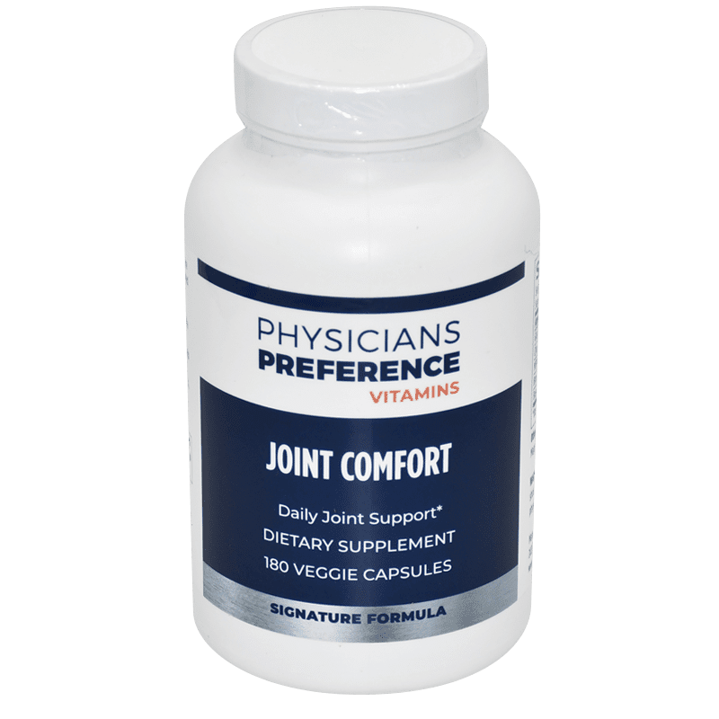 A bottle of joint comfort supplement