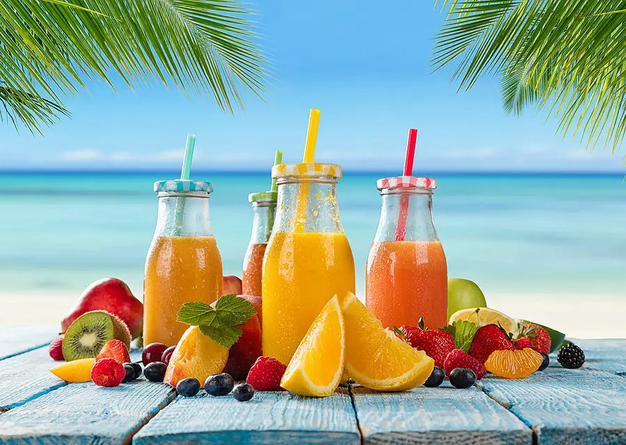 detox with healthy summer smoothies colorful smoothies on ocean