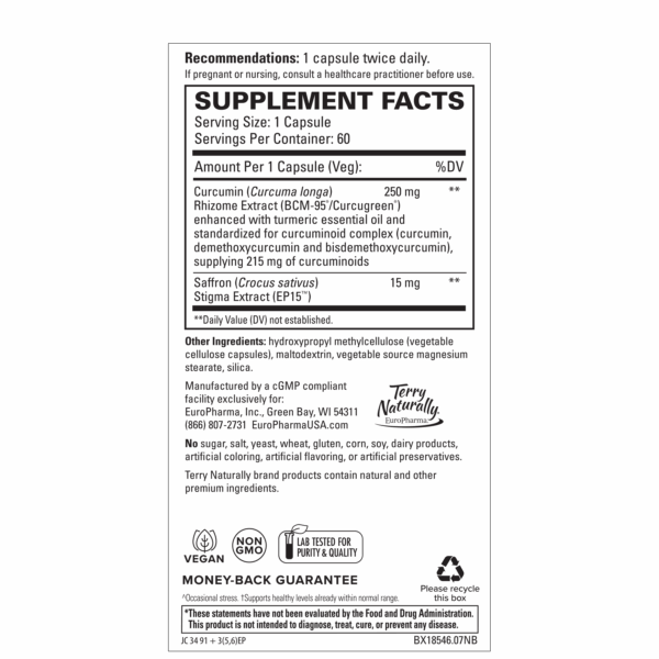 Saffron Lift + Curcumin 60 Capsules - Image 3