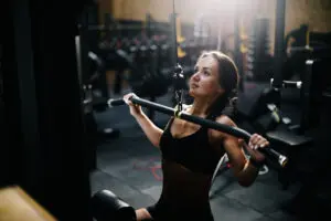 Woman working out showing fat metabolism