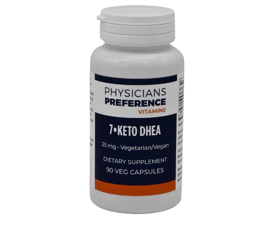 A bottle of 7-keto dhea supplement