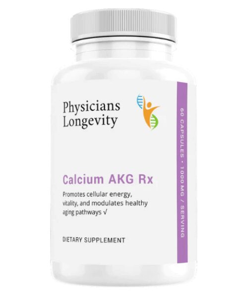 A bottle of calcium akg rx