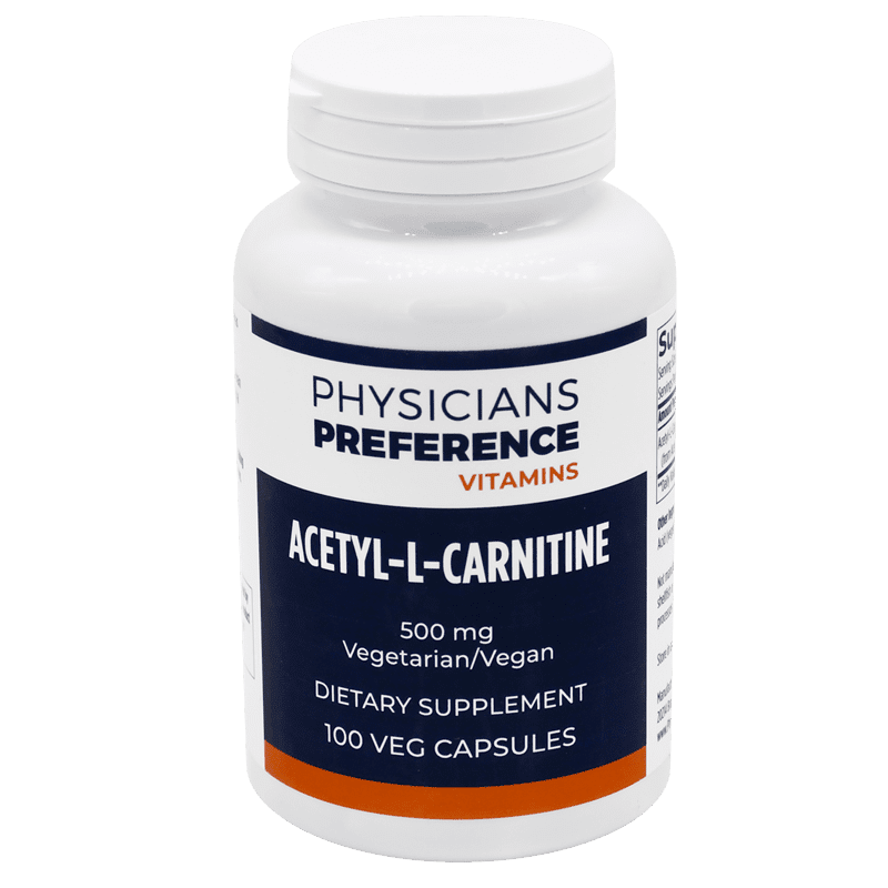 Acetyl LCarnitine 500 mg 100 Capsules Physicians Preference Vitamins