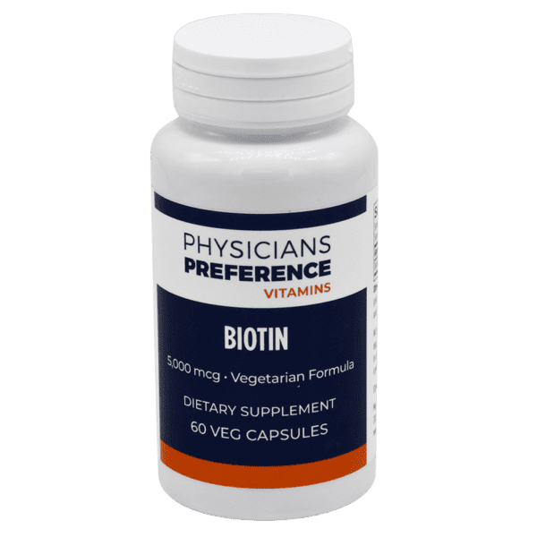 Biotin 5000 mcg 60 Capsules Physicians Preference Vitamins