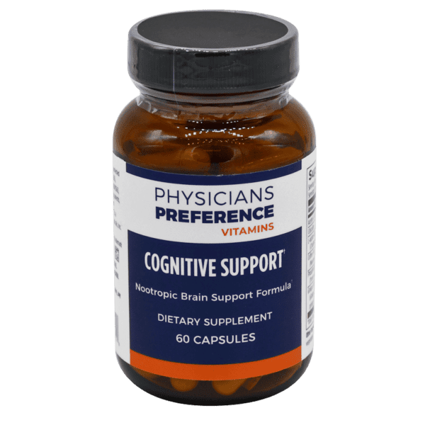 A bottle of cognitive support supplement