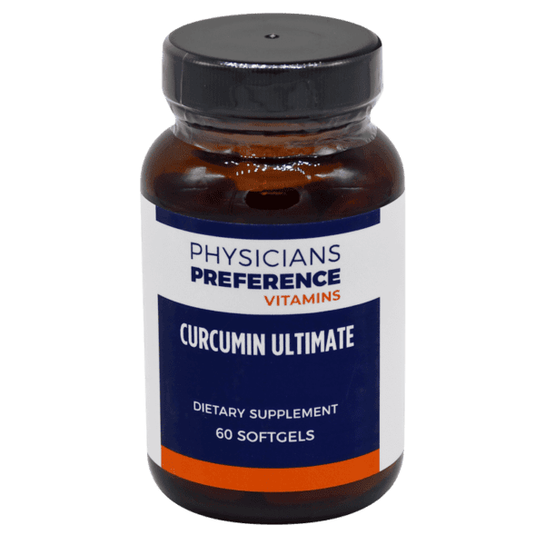 A bottle of curcumin ultimate supplement.