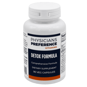 A bottle of detox formula supplement.