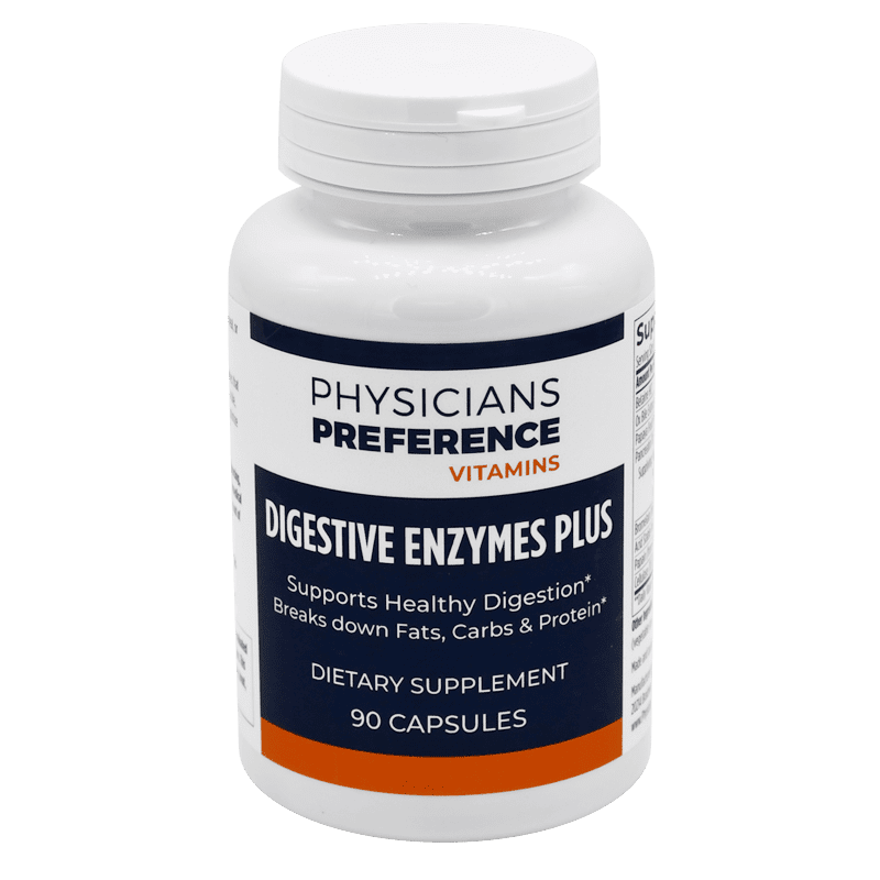 A bottle of digestive enzymes plus