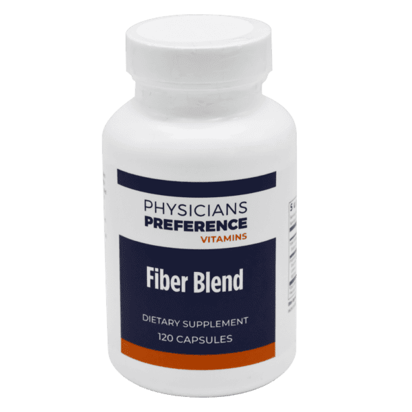 A bottle of fiber blend supplement.