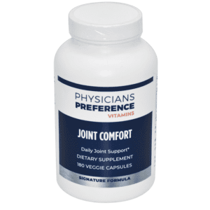 A bottle of joint comfort supplement