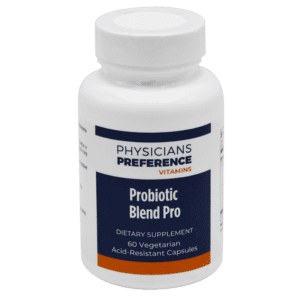 A bottle of probiotic blend pro