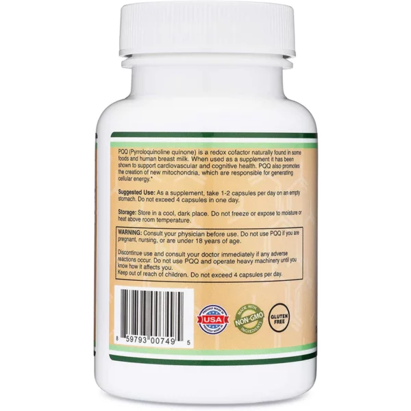 PQQ Advance 20 mg 60 Capsules - Image 3