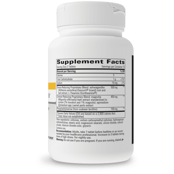 A bottle of supplement facts on a green background