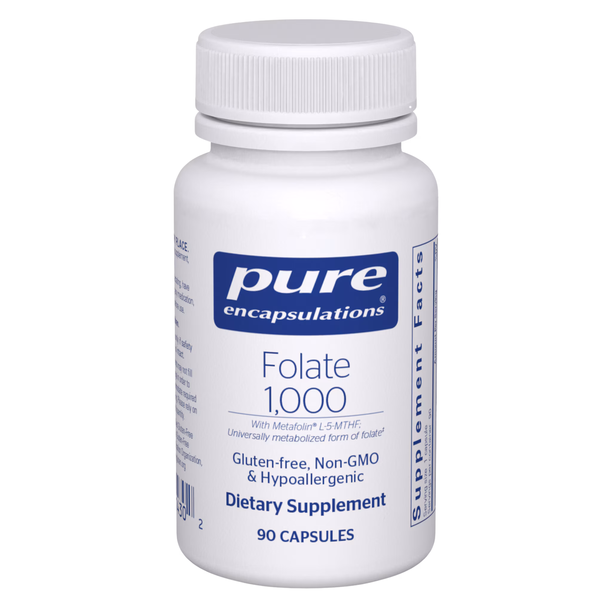 Folate 1000 mcg 90 Capsules - Front