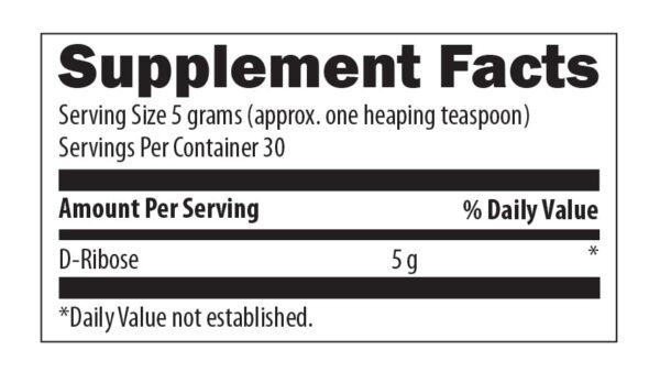 A label for the supplement features 5 grams of each serving.