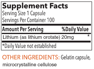 A supplement label with the ingredients listed.