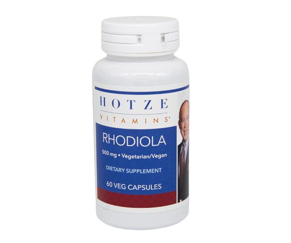 A bottle of rhodiola supplement