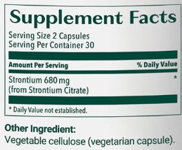 A bottle of supplement facts and ingredients.