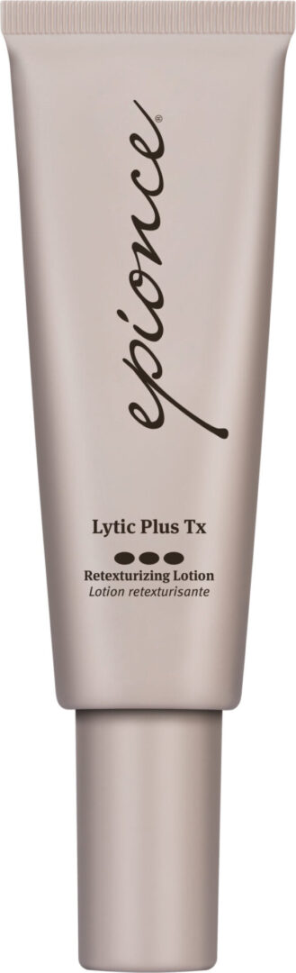 A tube of lotion with the words lytic plus tx on it.