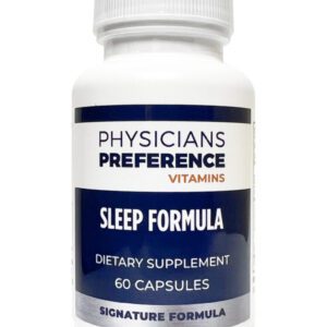 A bottle of sleep formula supplement.