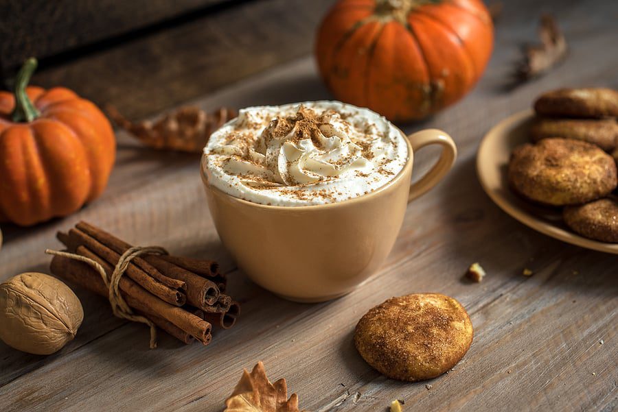 Yeast-Free Pumpkin Spice Latte in Coffee Cup