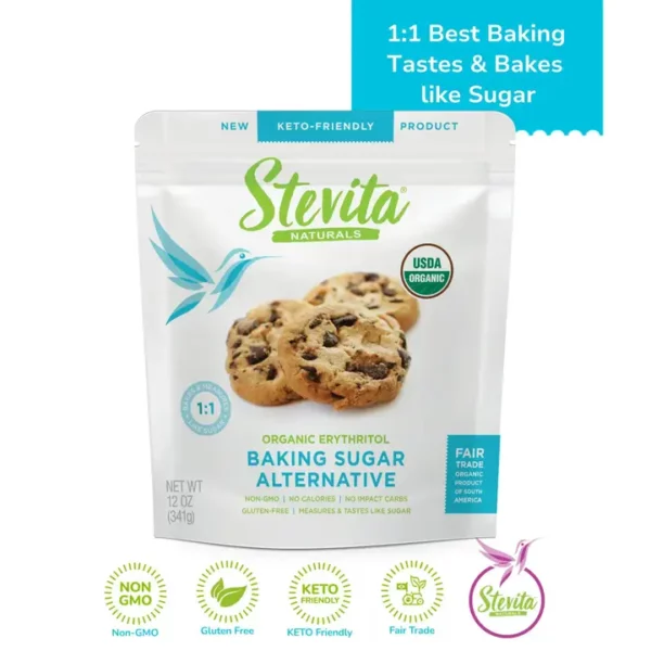 Organic Erythritol Sweetener 12oz - Baking Sugar Alternative - Image 2