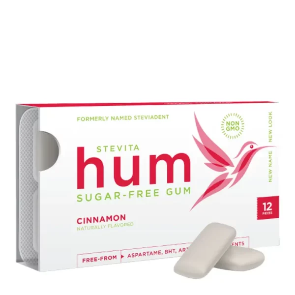 Hum Sugar-Free Gum - Natural Cinnamon Flavor - 12 Pieces