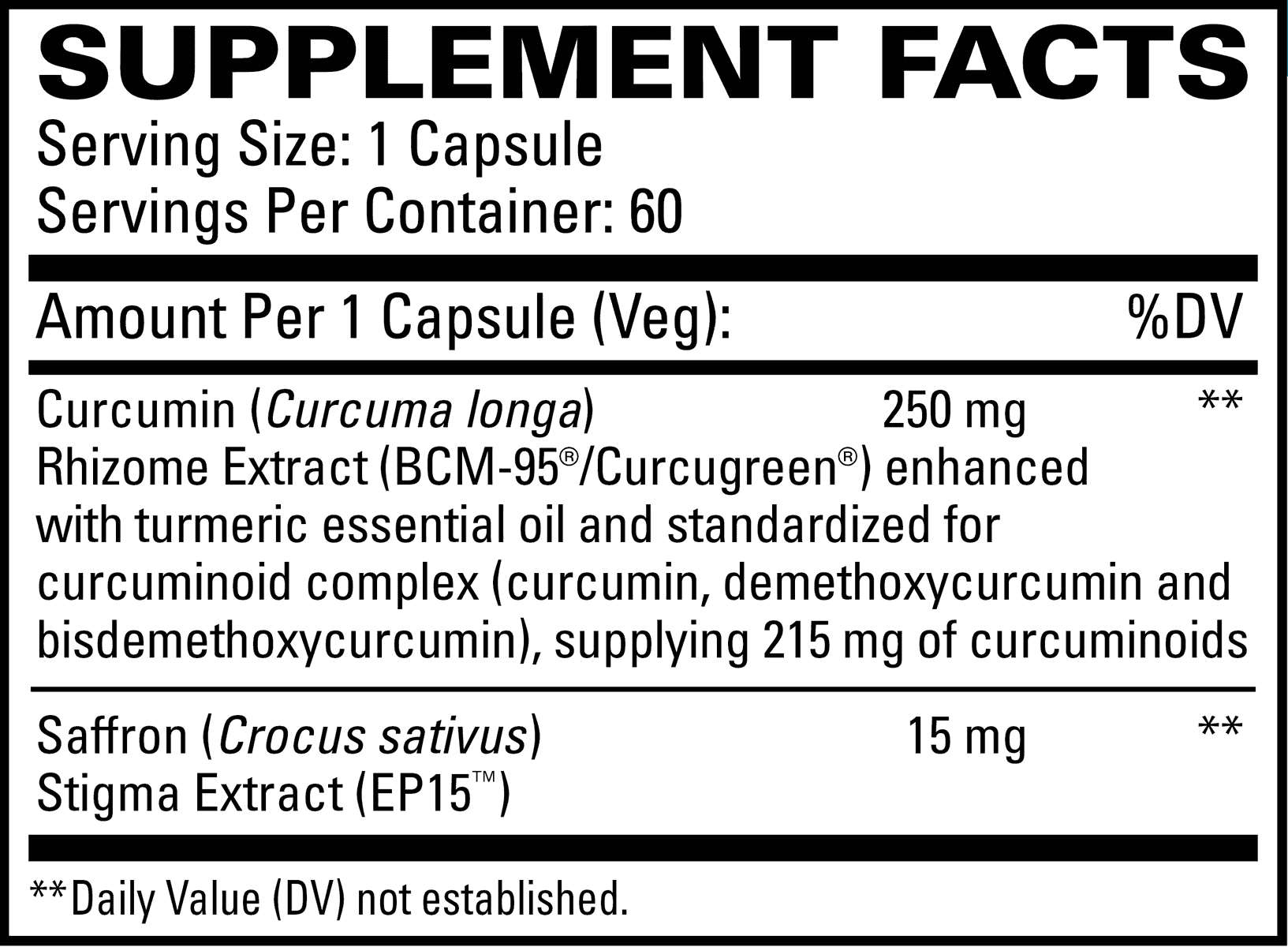 Saffron Mood Support 60 Capsules