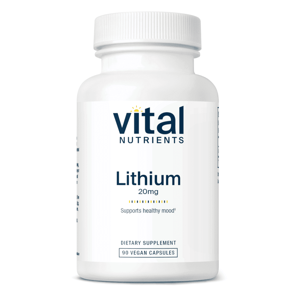 Lithium Orotate 20 mg 90 Capsules - Front