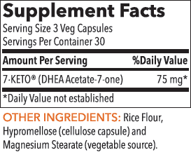 7-Keto DHEA 25 mg 90 Capsules