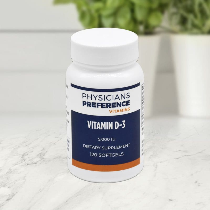 Vitamin D3 5,000 iu 120 Softgels - Front