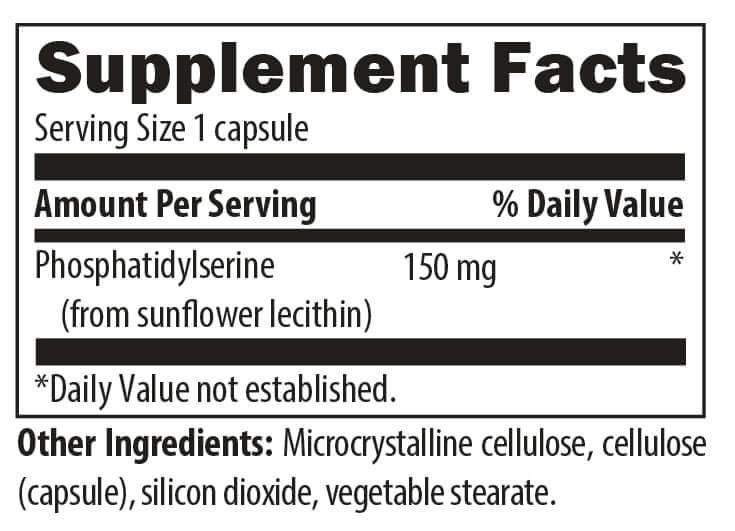 Phosphatidyl Serine Complex 150 mg 60 Capsules