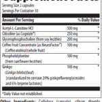 A supplement label for an enzyme supplement.