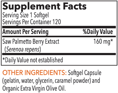 Saw Palmetto 160 mg 120 Capsules