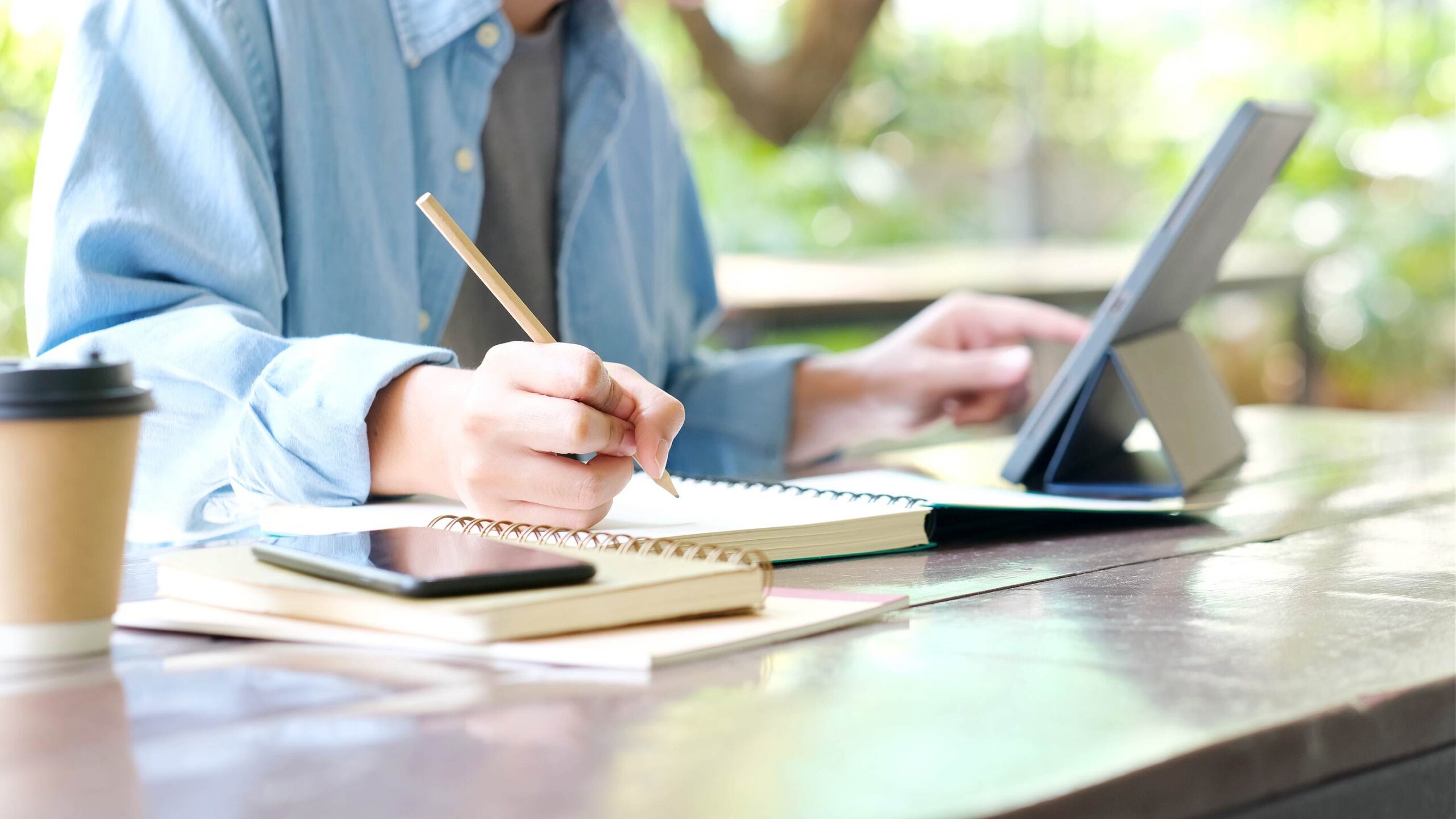 Man or student studying using brain nutrients for focus and memory supplements