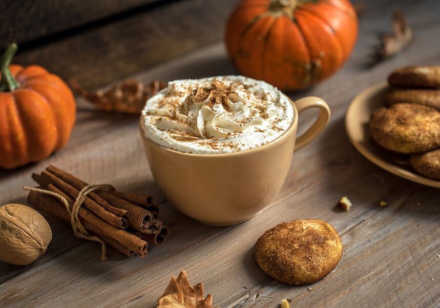 Yeast-Free Pumpkin Spice Latte in Coffee Cup